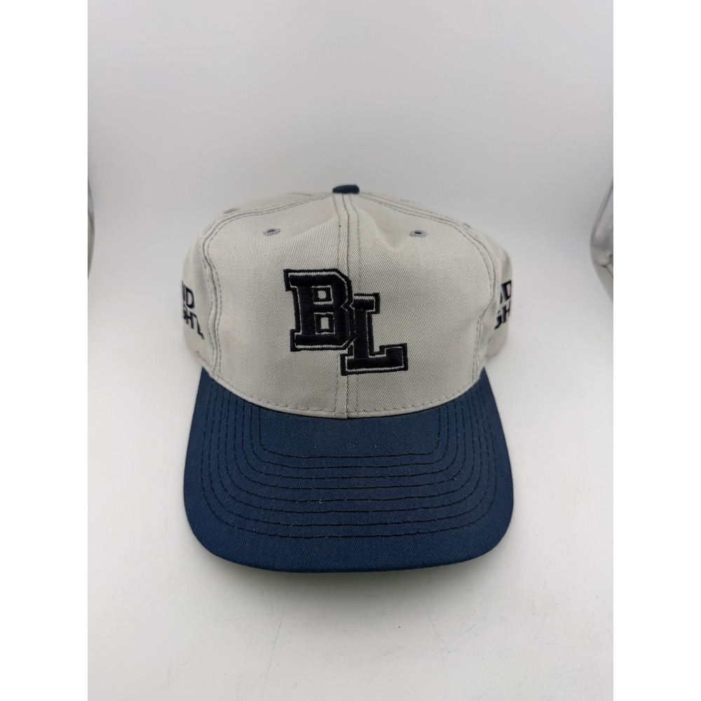 Bud Light Embroidered BL Logo Baseball Cap Snapback Gray Navy Made in USA